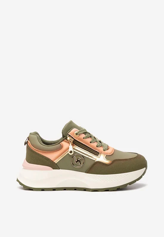 Πράσινα sneakers με πλατφόρμα Viktoria