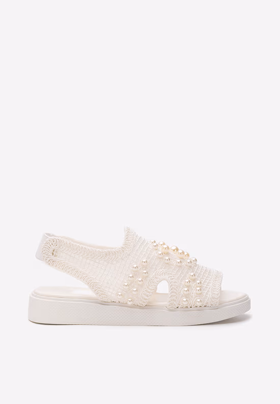 Biele dámske sandále Marisea