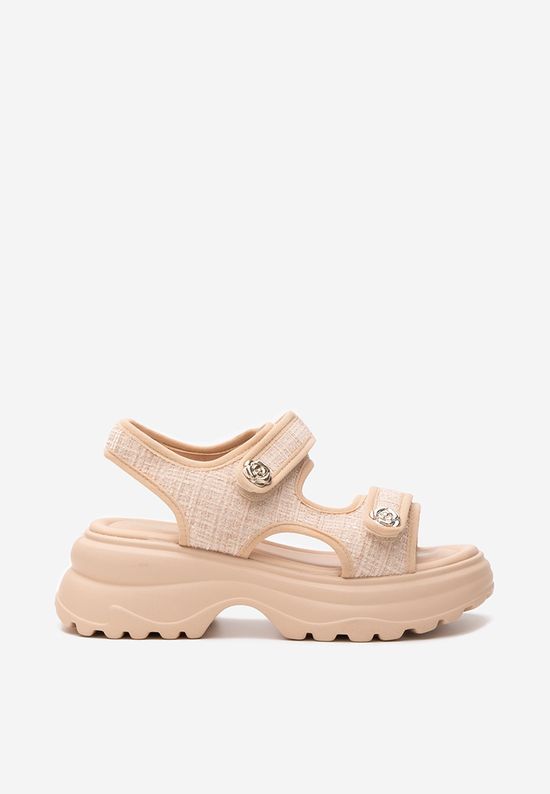 Khaki sandále na platforme Waneta