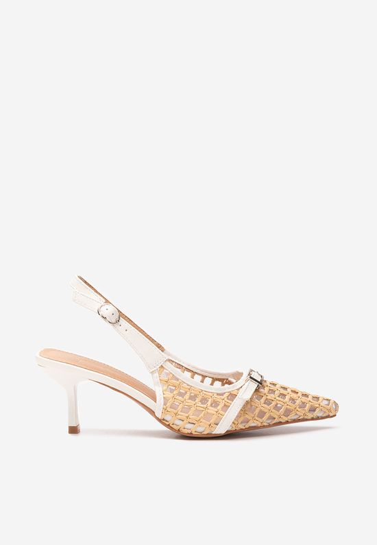 Μπεζ γόβες slingback Laine V2