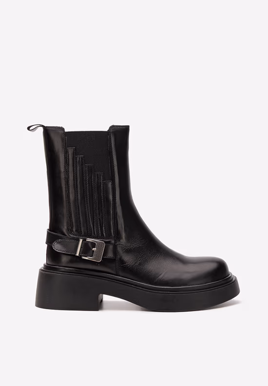 Bottines plates femme noires Nuvia