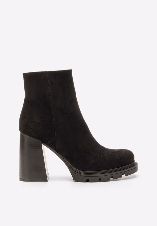 Botine cu toc gros Neolia V2 negre