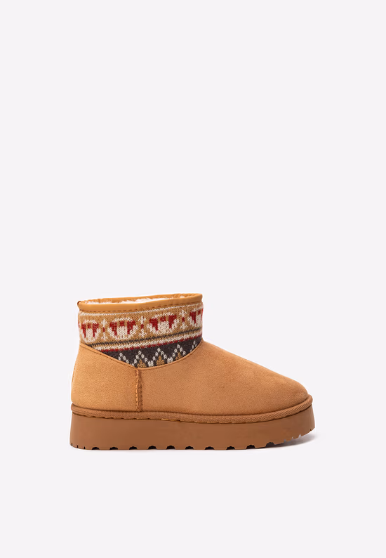 Bottines fourrées femme camel Joye V2