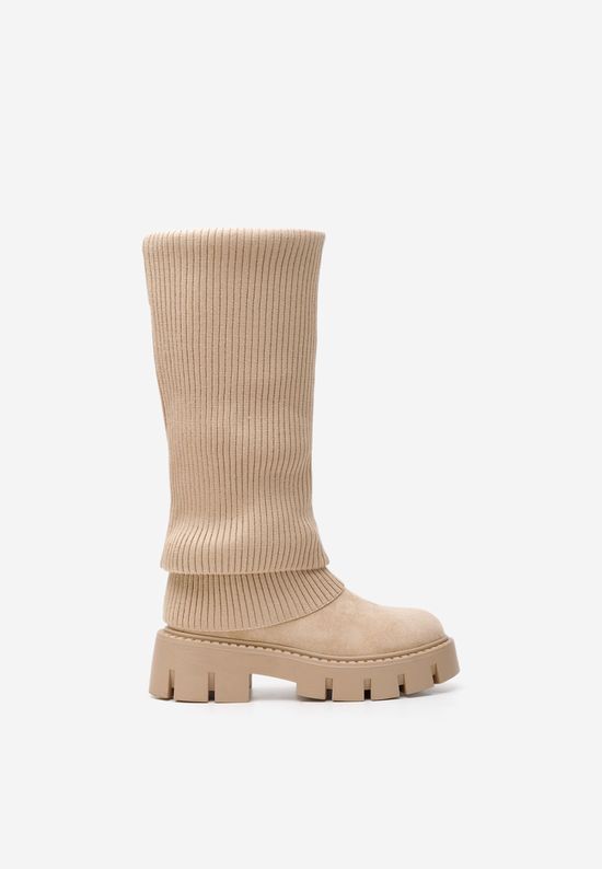 Stivali donna beige Michelina