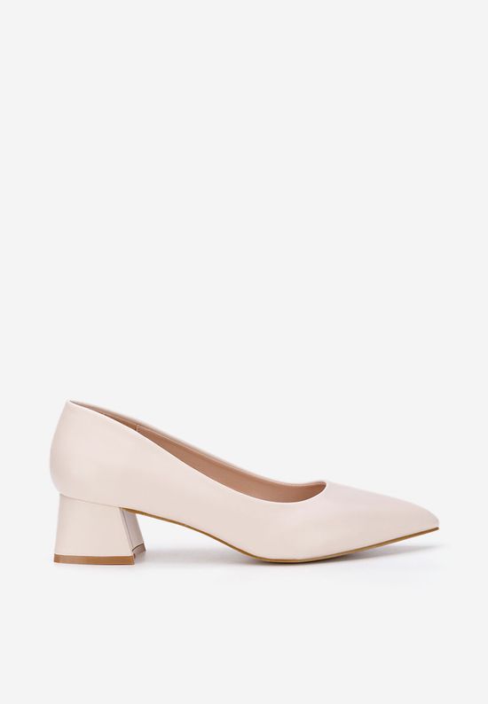 Décolleté con tacco basso beige Alleva V2