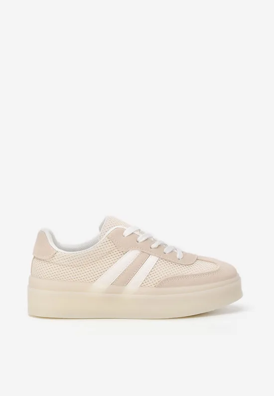 Μπεζ sneakers γυναικεία Udinea