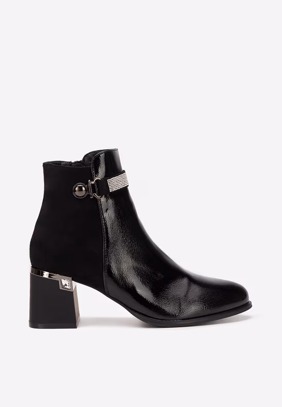Botine elegante Grasiela negre