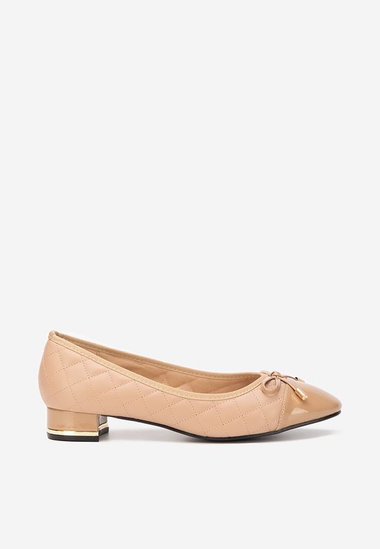 Pantofi cu toc mic Toya V2 bej