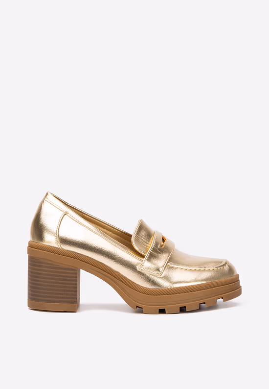 Mocassini loafer donna oro Patritia