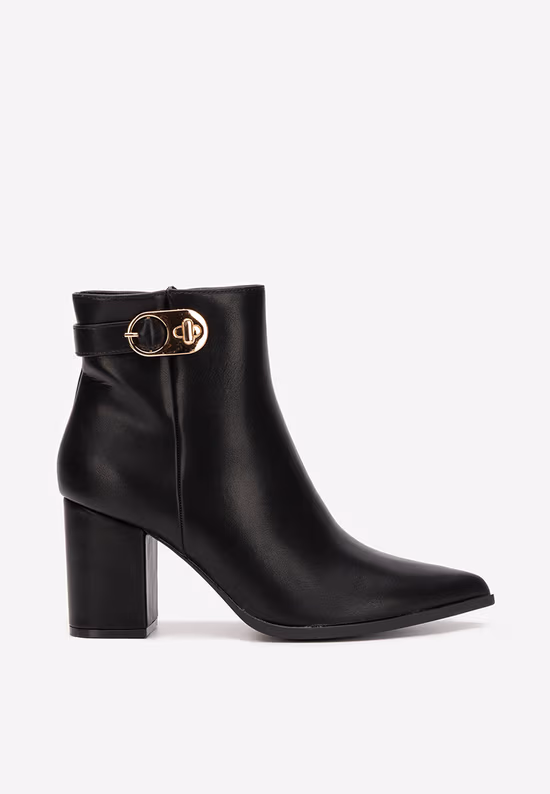 Botine cu toc gros Rovina negre
