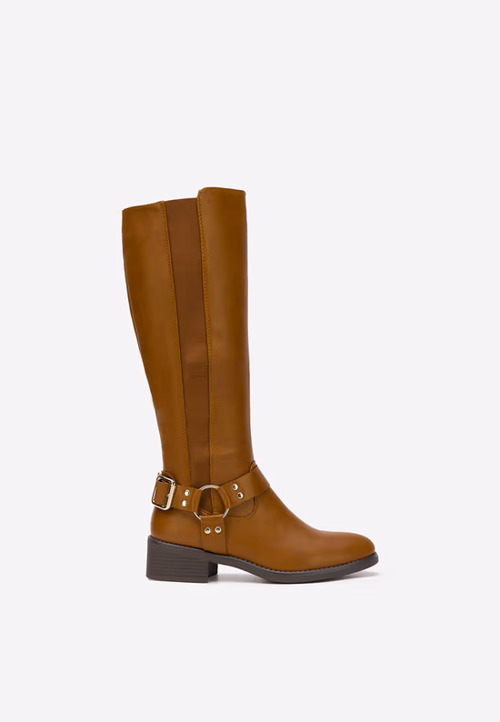 Cizme cu toc mic Mellissa camel