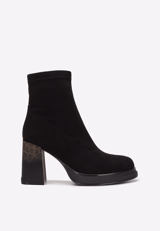 Botine cu toc gros Astonia V3 negre