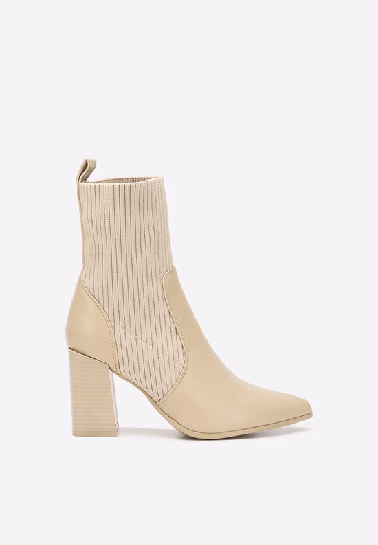 Botine cu toc gros Vinuele V2 kaki