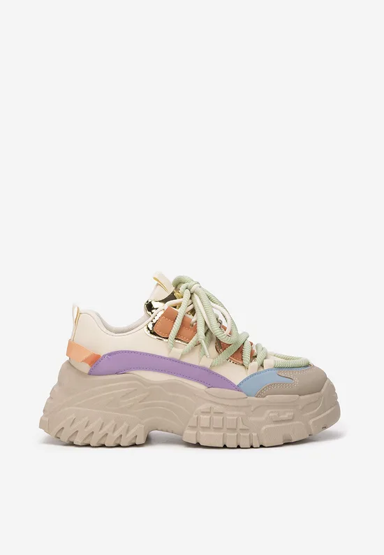 Sneakers cu platformă Elvora kaki