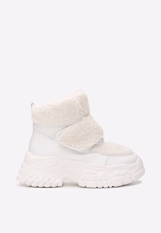 Sneakers dama imblaniti Comino albi