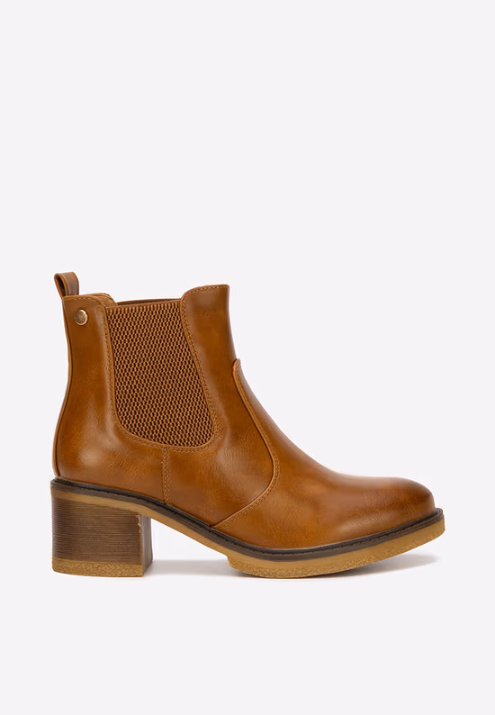 Ghete chelsea dama Flaviama camel
