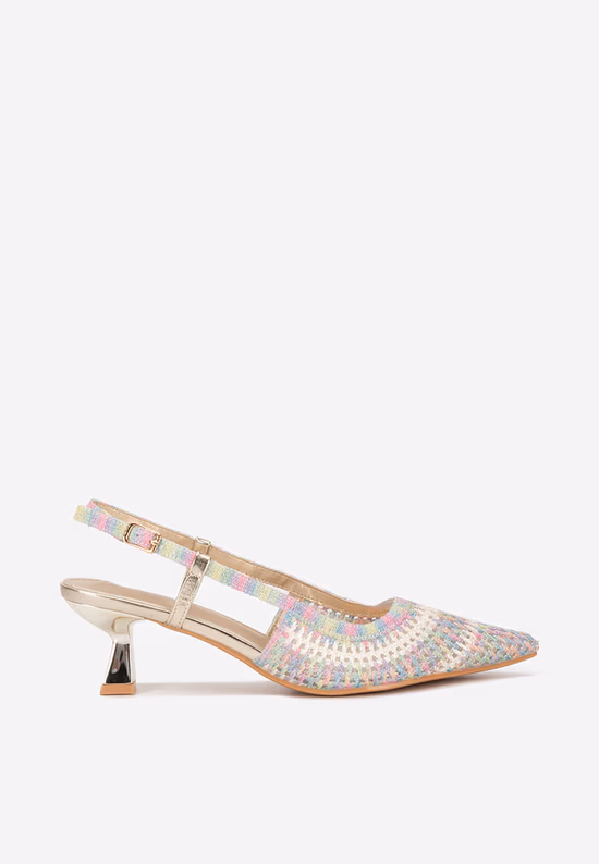 Pantofi cu toc mic Dominga multicolori