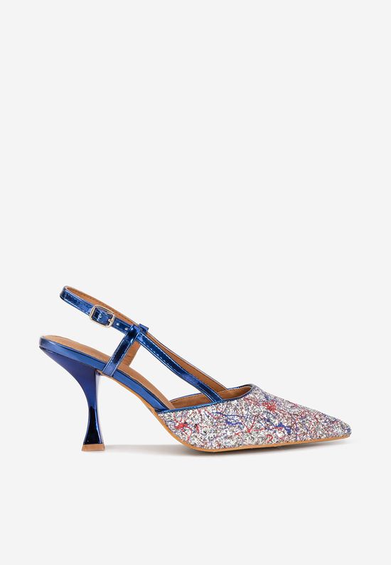 Pantofi stiletto Elayne albastri