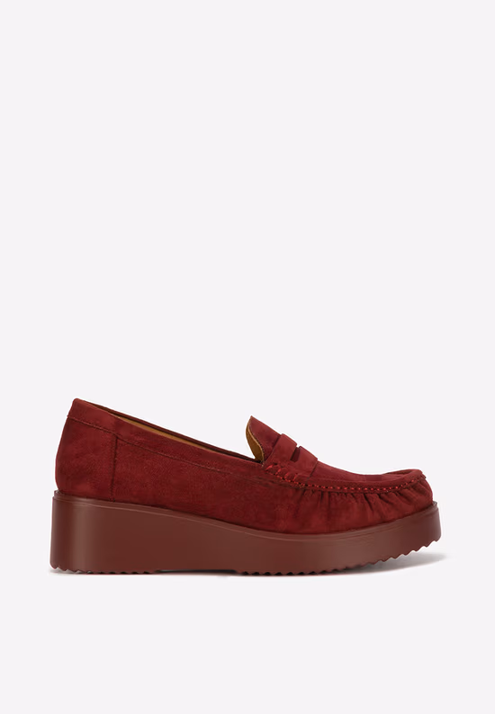 Mocassini con plateau bordeaux Snuvia