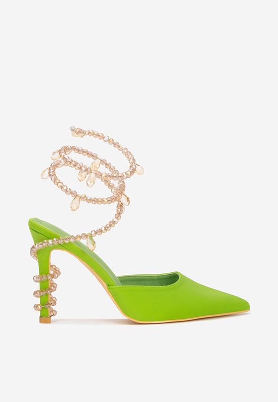 Pantofi stiletto Madison verzi