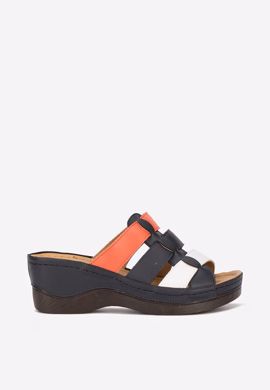 Papuci cu platforma Adryana navy
