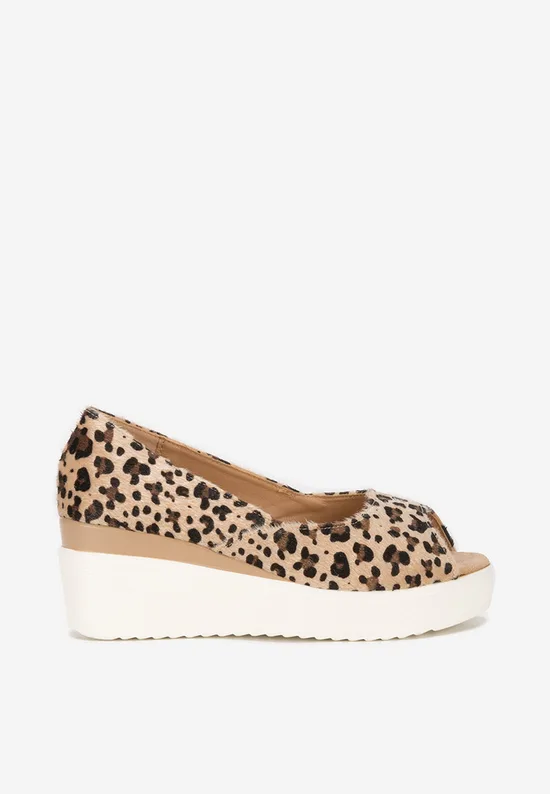 Pantofi cu platforma Luannsa leopard