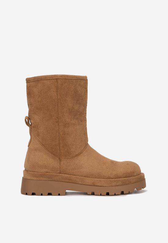 Cizme imblanite dama Tenderly V2 camel