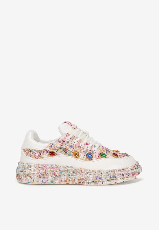 Sneakers cu platformă Daneta multicolori