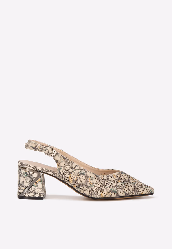 Pantofi slingback Fermina multicolori