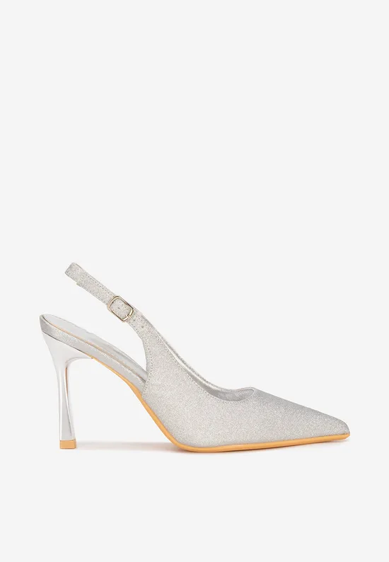 Décolleté slingback argento Edinea