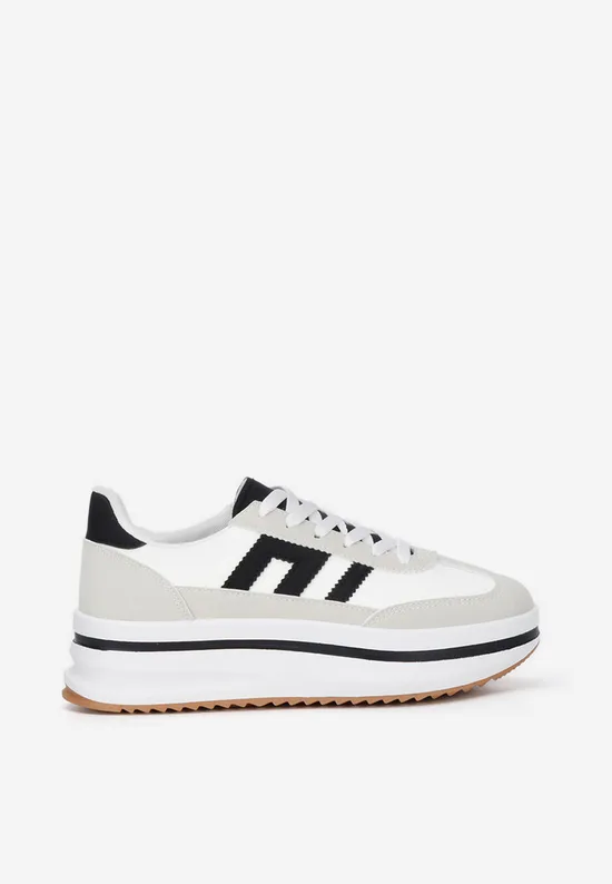 Sneakers cu platformă Jesie albi