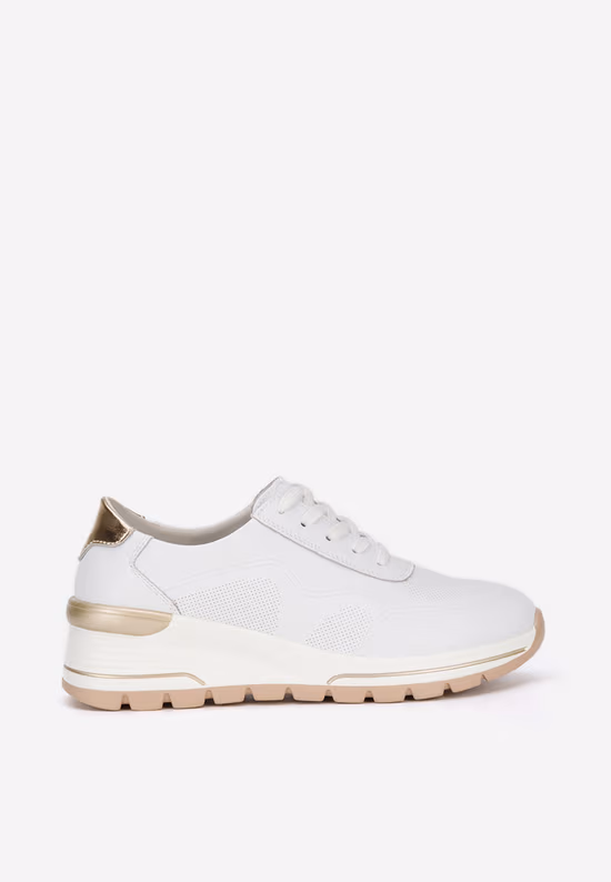 Sneakers dama piele Thanh albi