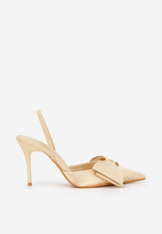 Décolleté con tacco a spillo beige Marry