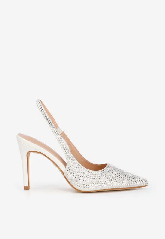 Λευκές γόβες slingback Irenne