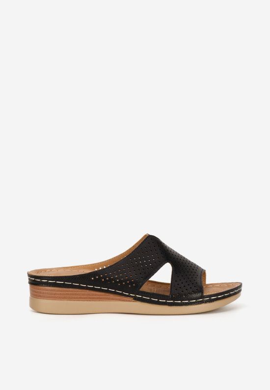 Μαύρα mules με πλατφόρμα Hermana