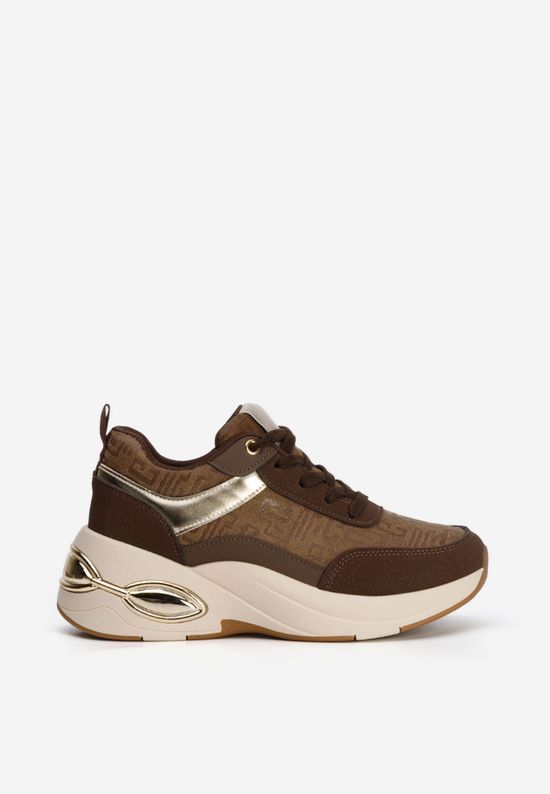 Sneakers cu platforma Nezela maro