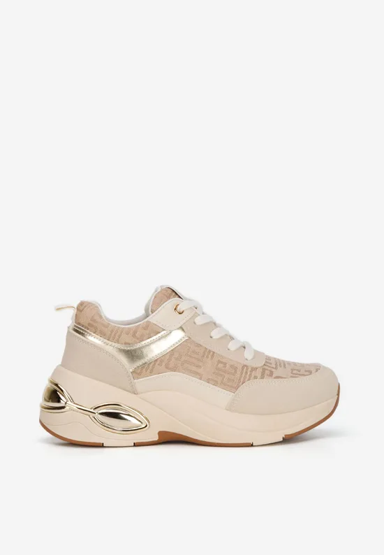 Sneakers cu platforma Nezela bej