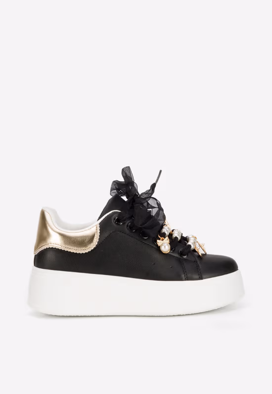 Sneakers cu platformă Cellia negri