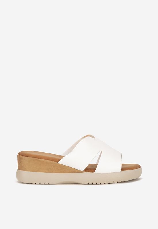 Λευκά mules με πλατφόρμα Miriay