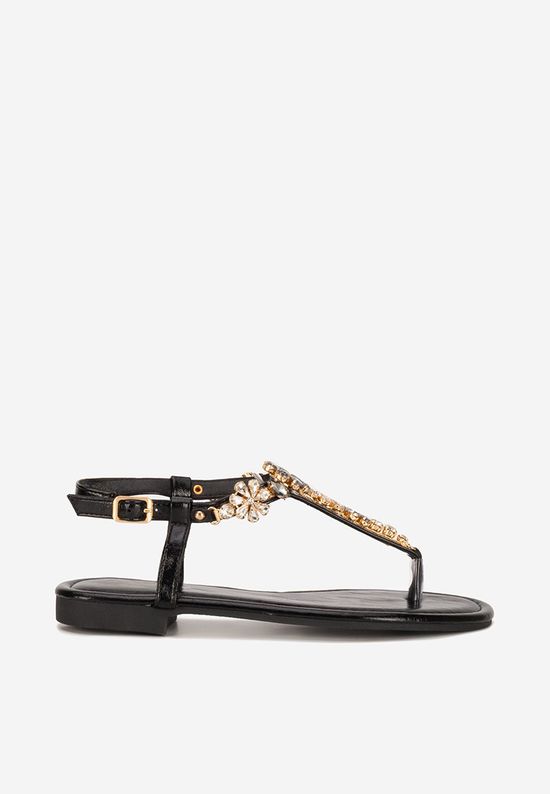 Sandale fara toc Florya negre