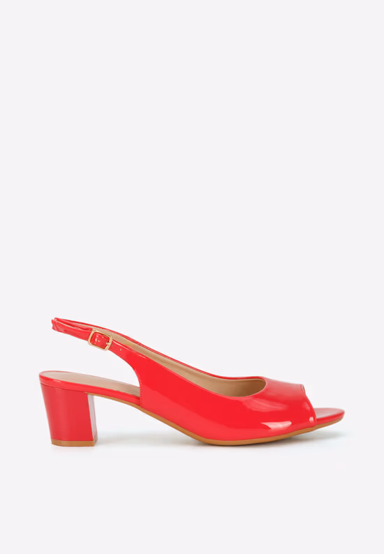 Sandales à talon carré fuchsia Olimera