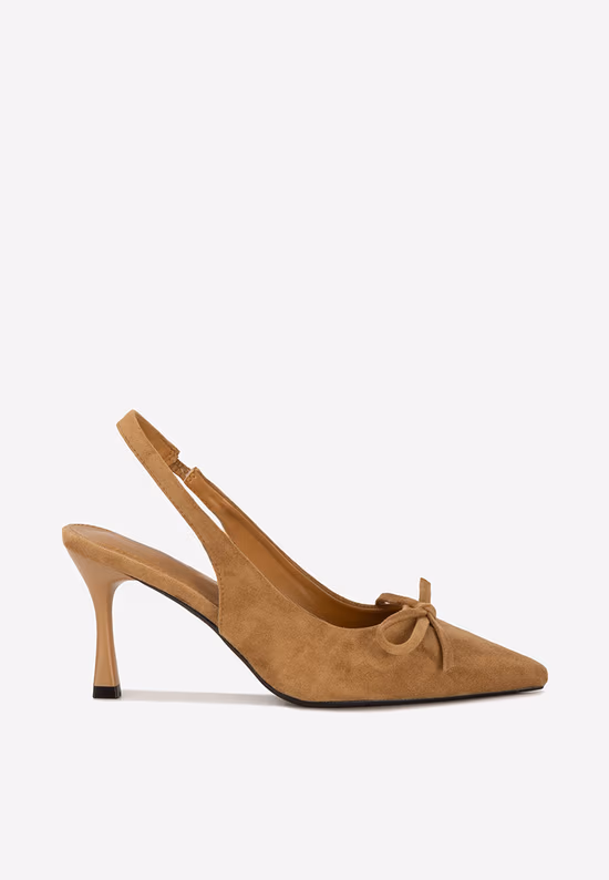 Escarpins slingback camel Kamela