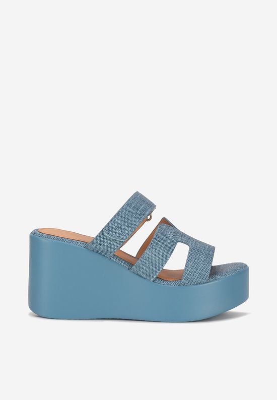Papuci cu platforma Anaila denim