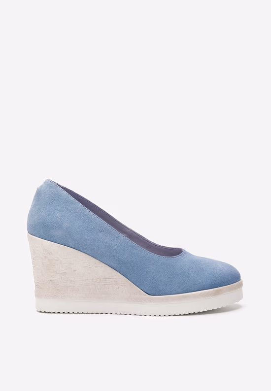Scarpe con zeppa azzurre Kaira V2