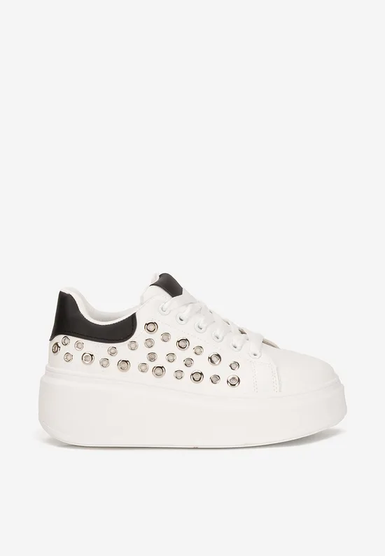 Λευκά sneakers με πλατφόρμα Anaya V3