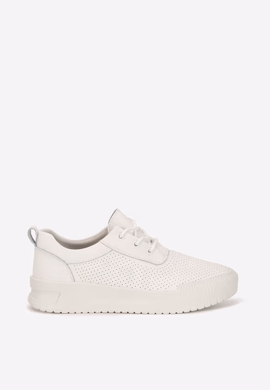 Λευκά δερμάτινα sneakers γυναικεία Zamiya