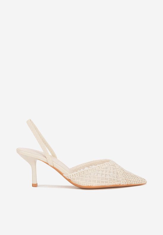 Μπεζ γόβες slingback Siniona
