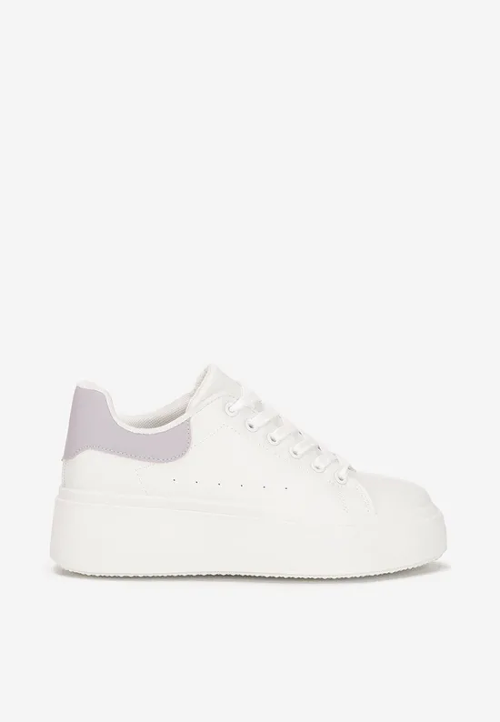 Λευκά sneakers γυναικεία Emeralia V4