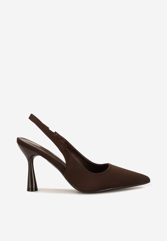 Pantofi slingback Anabela V2 maro