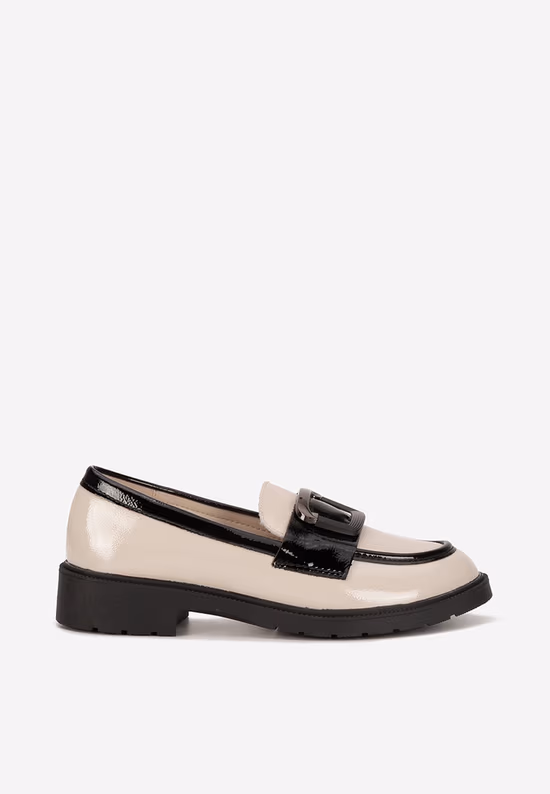 Mocassini donna in pelle beige Astrelia